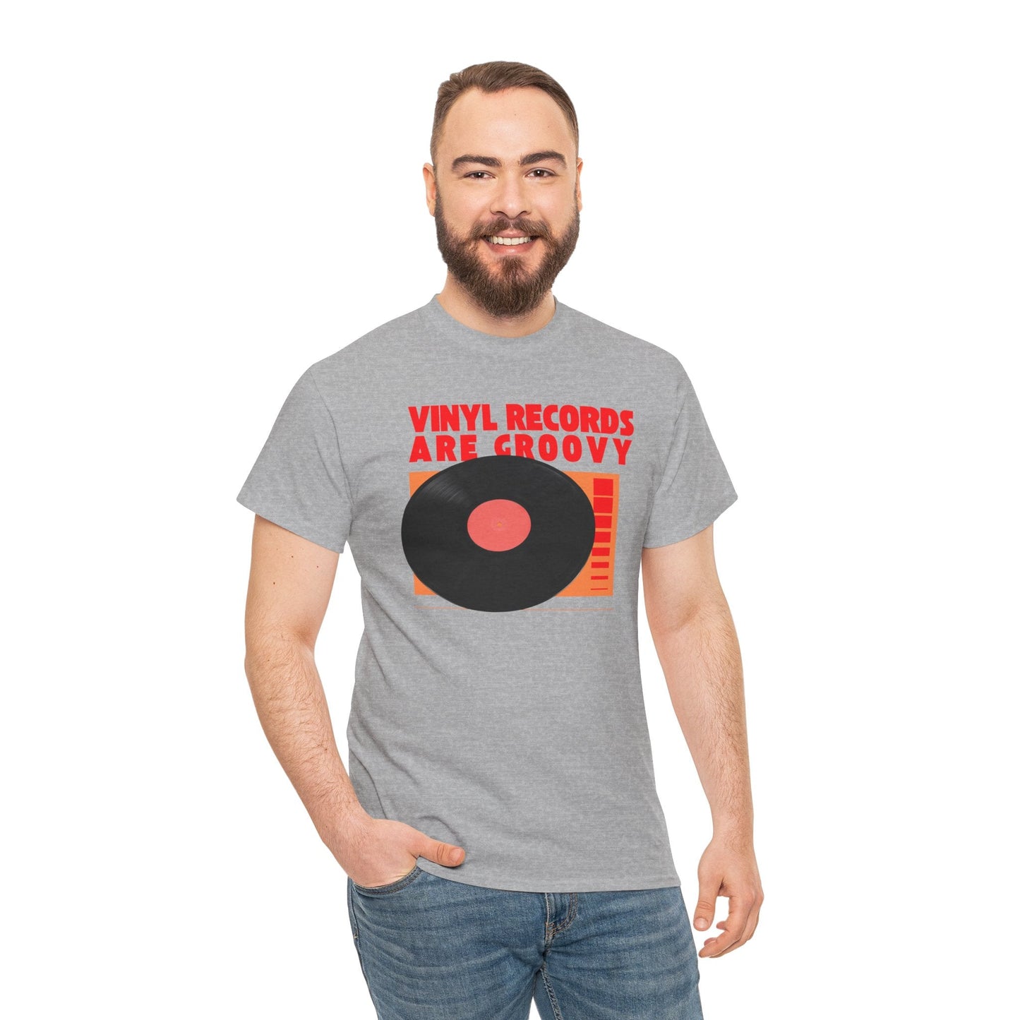 'Vinyl Records Are Groovy' Bold T-Shirt