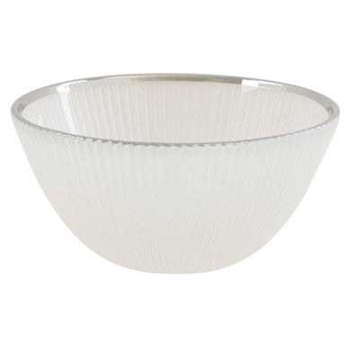 Ida 14.5Cm White Glass Bowl