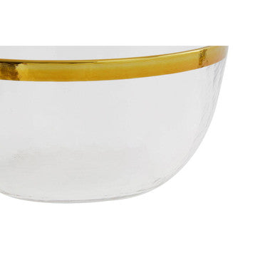 Ida 15Cm Glass Bowl With Gold Rim