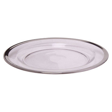 Ida 21Cm Plain Side Plate With Silver Rim