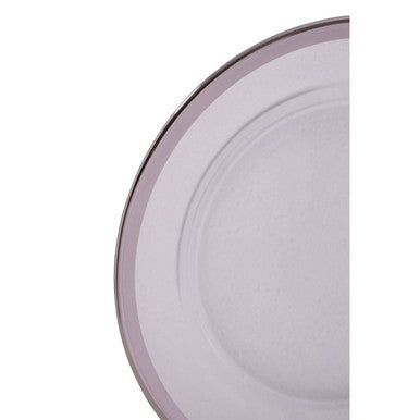 Ida 21Cm Plain Side Plate With Silver Rim