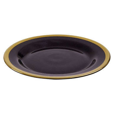 Ida 21Cm Black Glass Side Plate