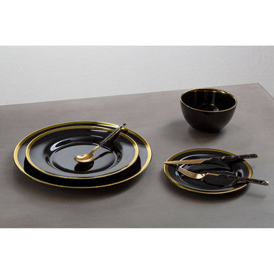 Ida 21Cm Black Glass Side Plate