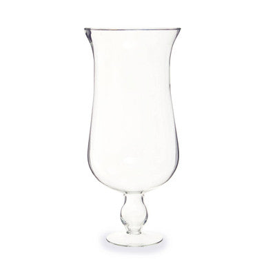 Ambra Clear Glass Fluted Vase.