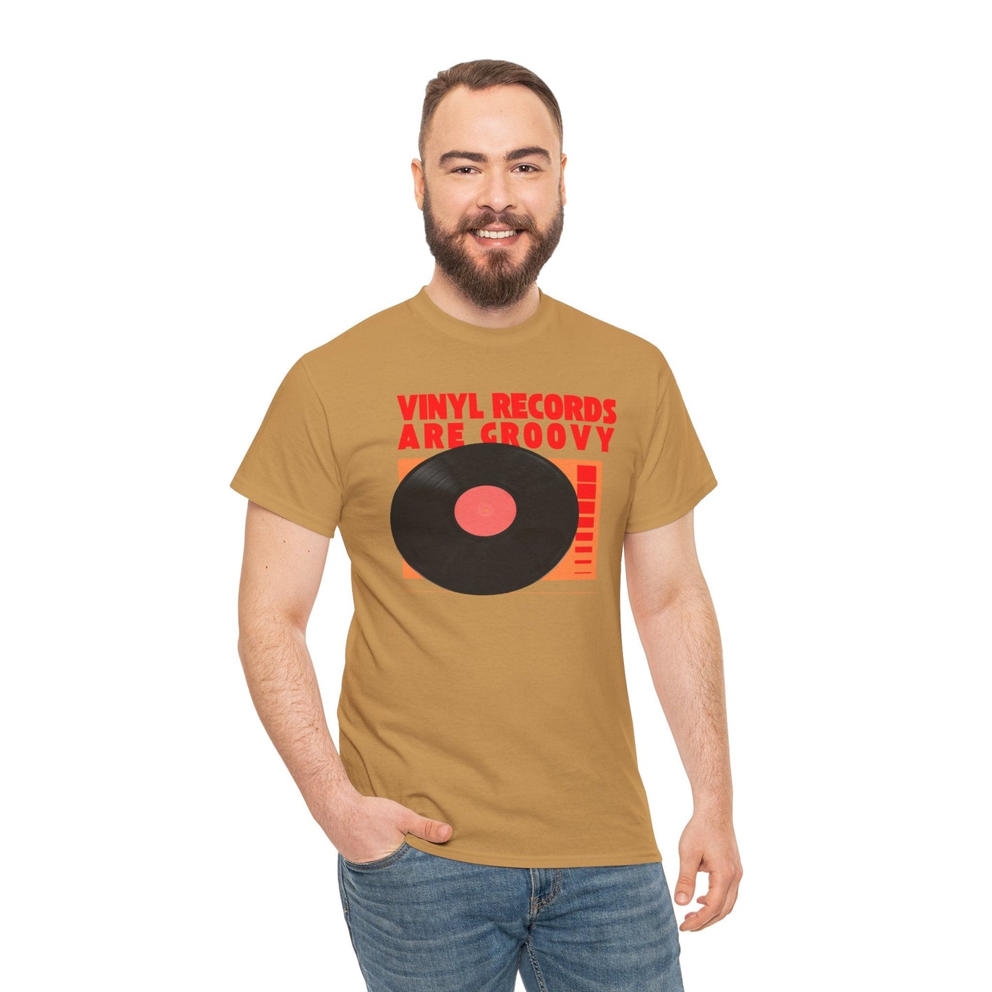 'Vinyl Records Are Groovy' Bold T-Shirt