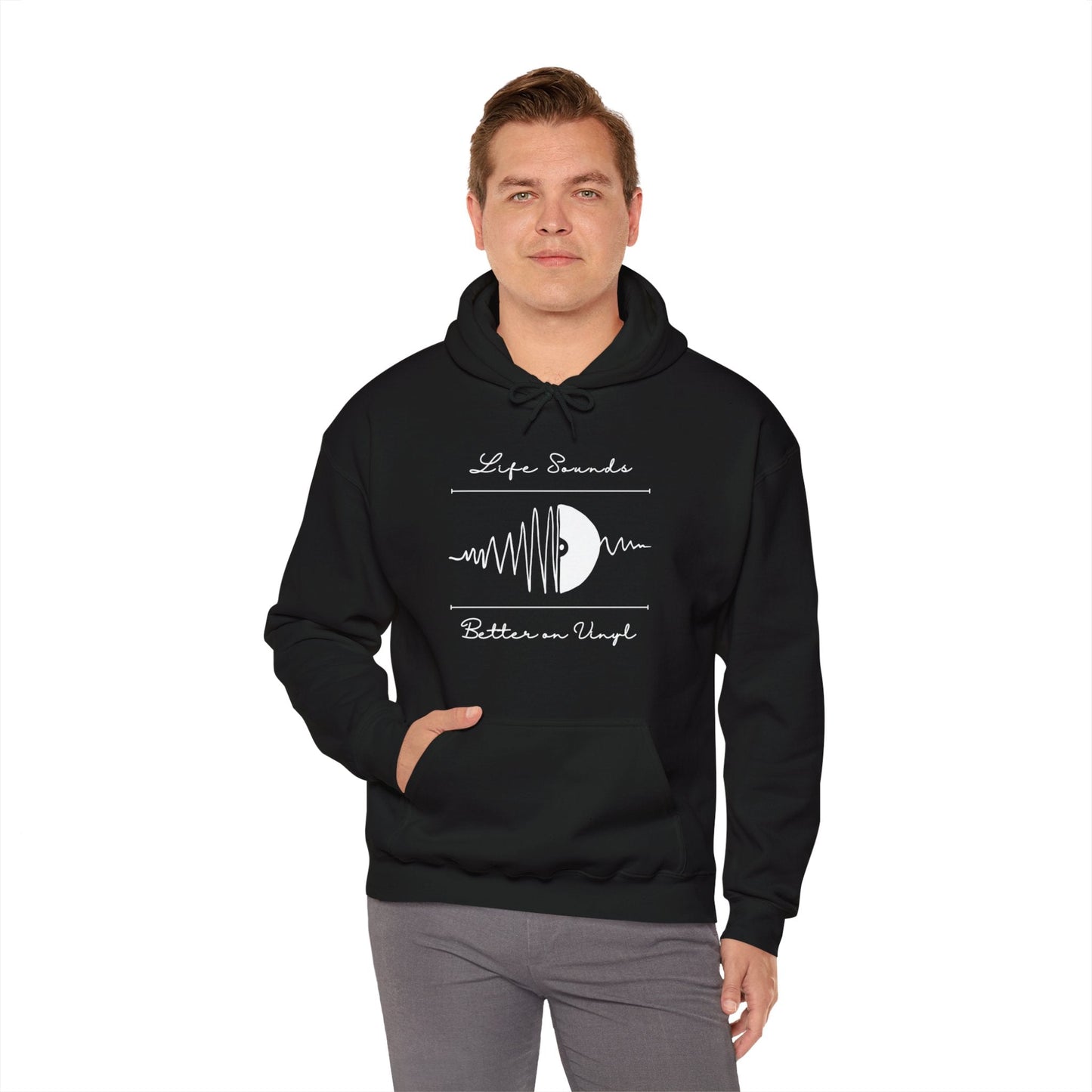'Life Sounds Better on Vinyl' Men's Hoodie
