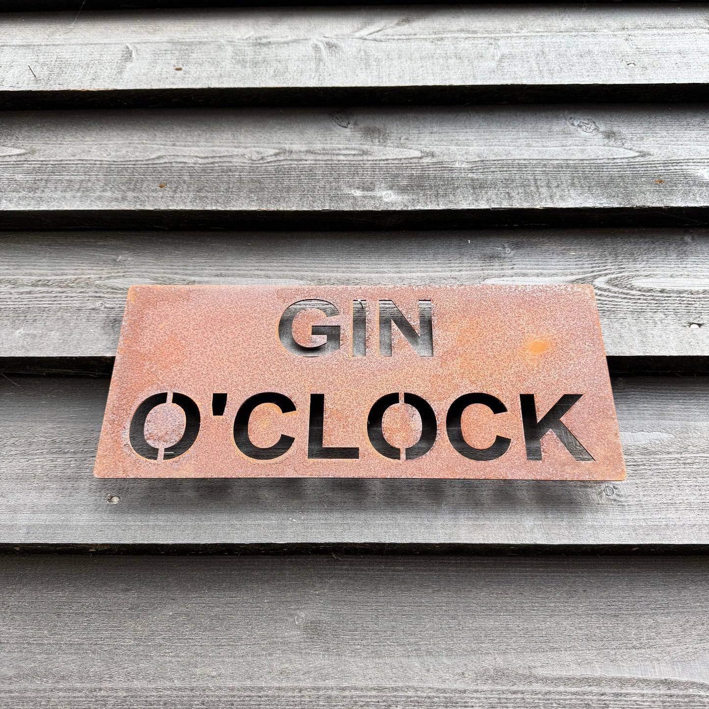 Rustic Metal GIN O’CLOCK Sign (last 2)