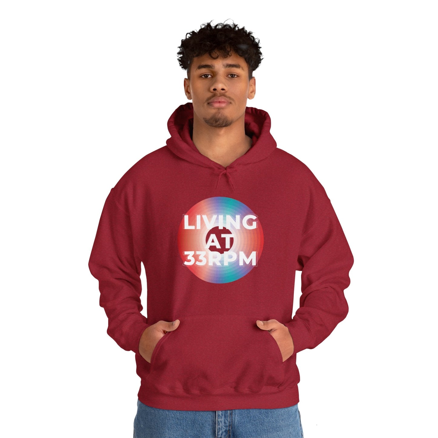 'Living at 33rpm' Men's Hoodie