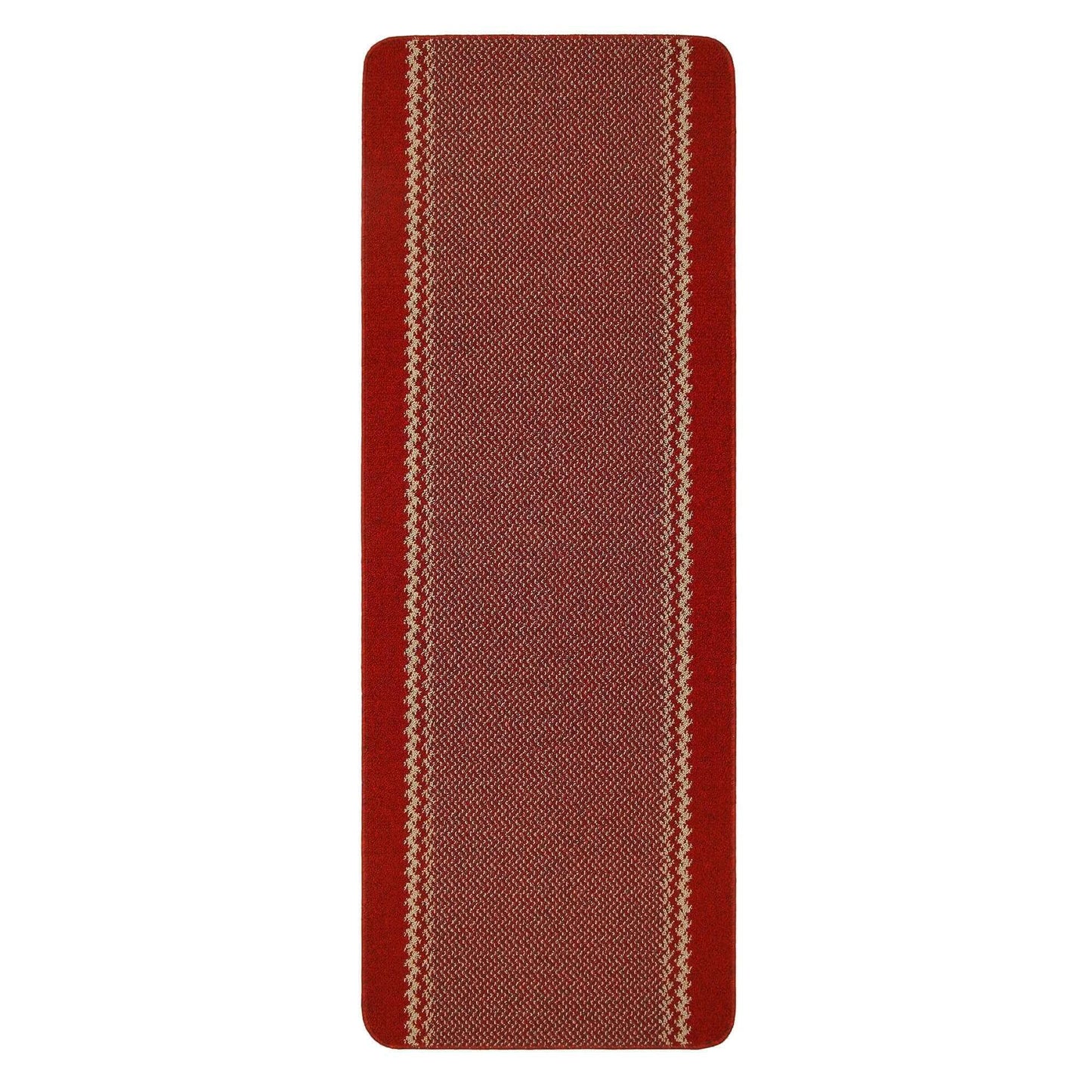 Washable Designer Bordered Red Rug | 116R