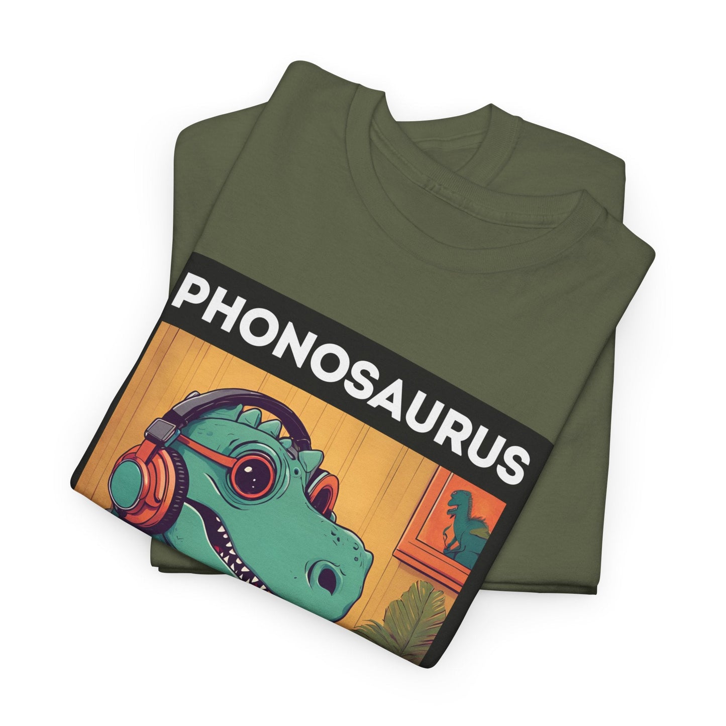 'Phonosaurus' Men's Vinyl T-Shirt