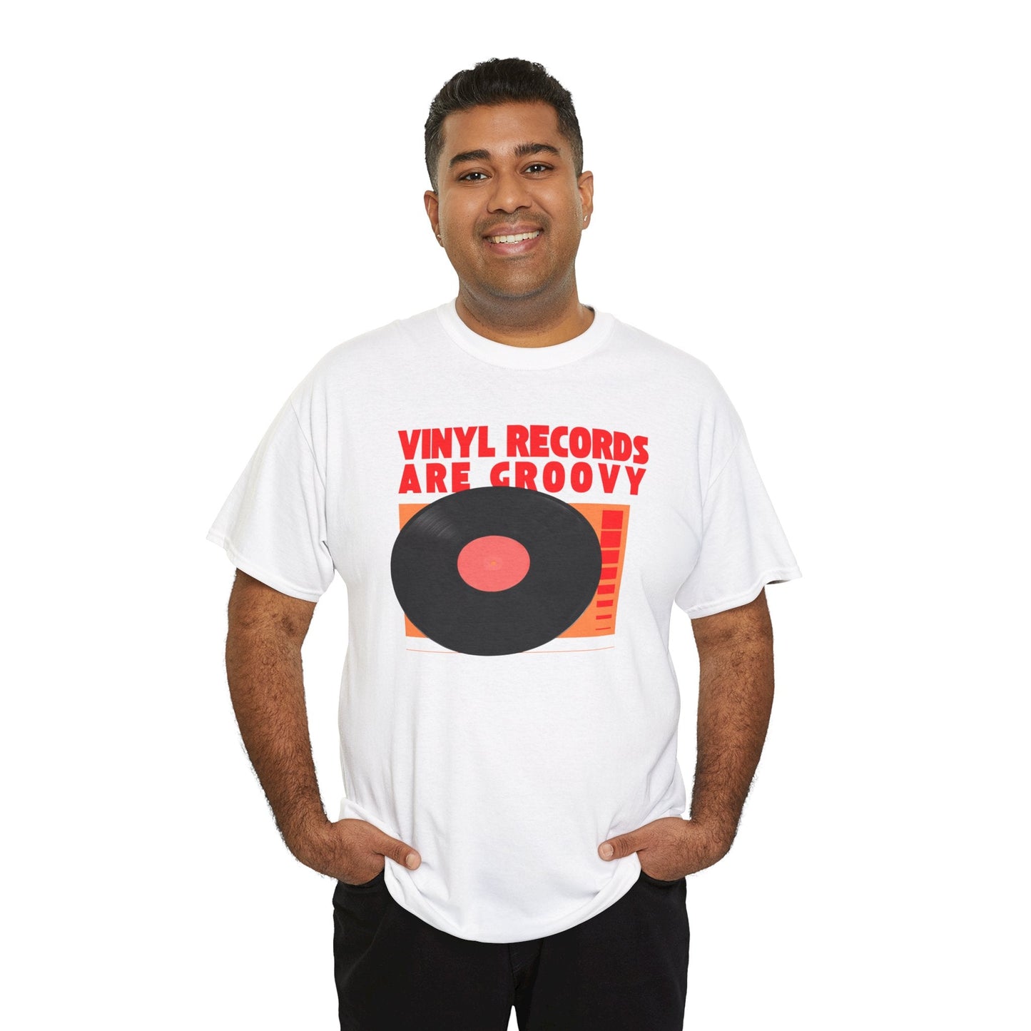 'Vinyl Records Are Groovy' Bold T-Shirt