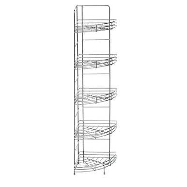 5 Tier Chrome Corner Storage Rack