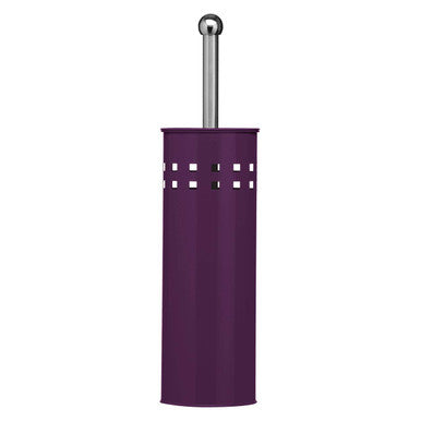 Indy Purple Square Design Toilet Brush Holder