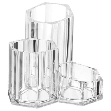 Clear 3 Compartment Cosmetics Organiser