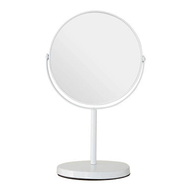 Marisha White Metal Swivel Large Table Mirror