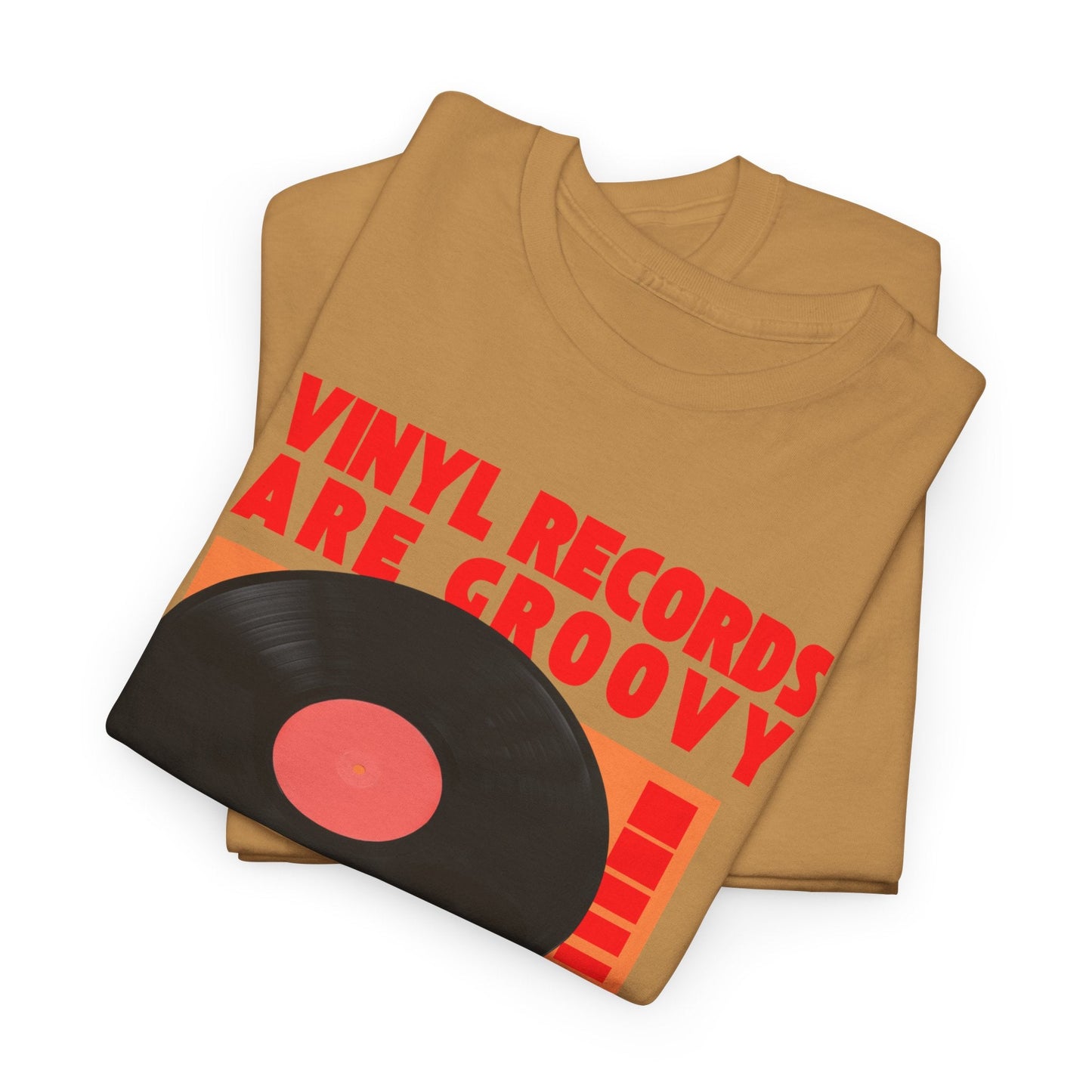 'Vinyl Records Are Groovy' Bold T-Shirt