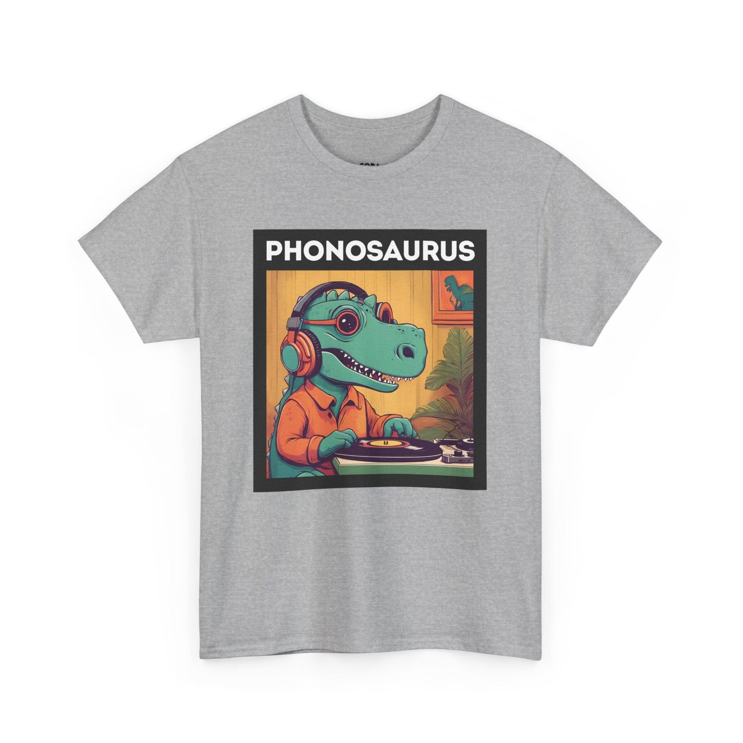 'Phonosaurus' Men's Vinyl T-Shirt
