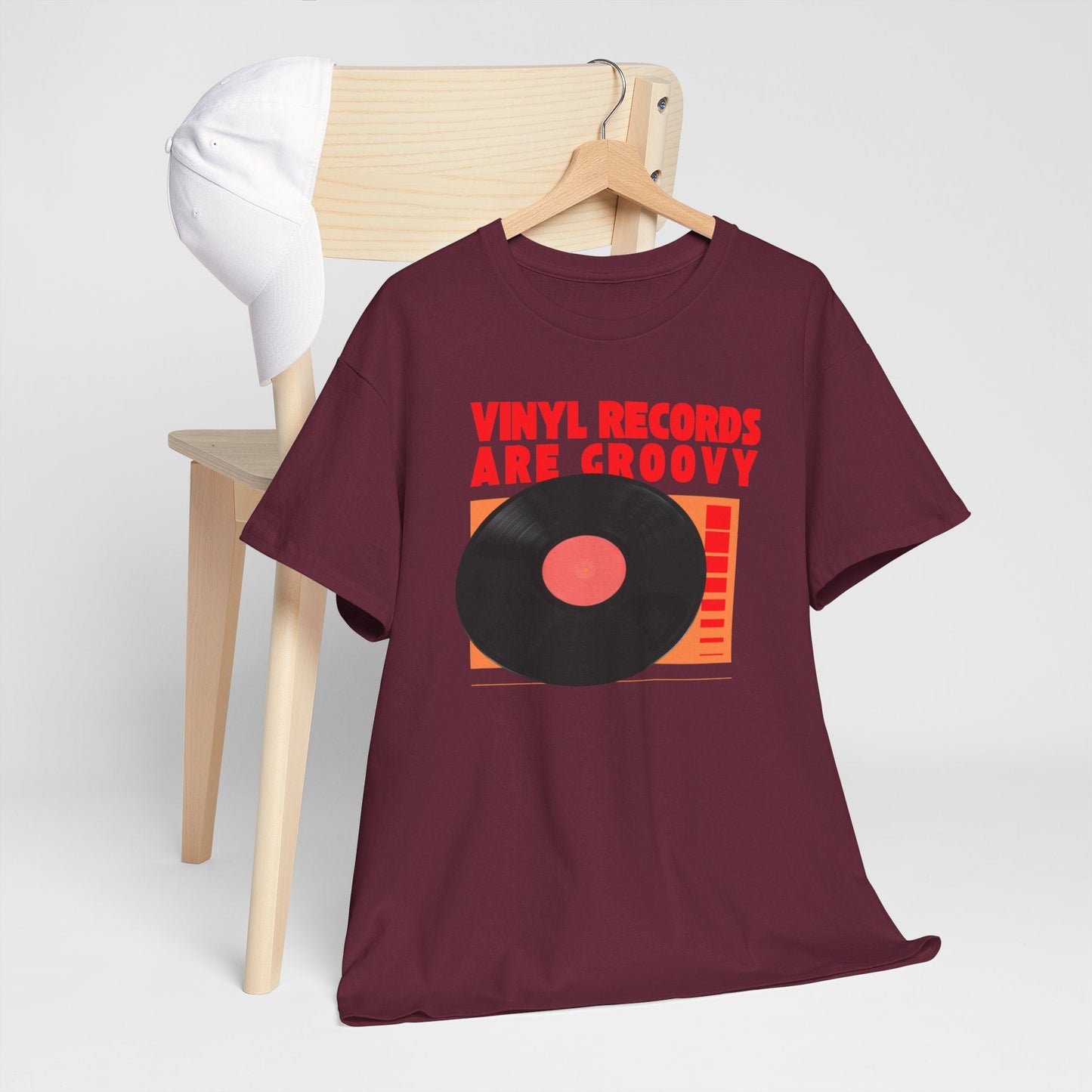 'Vinyl Records Are Groovy' Bold T-Shirt