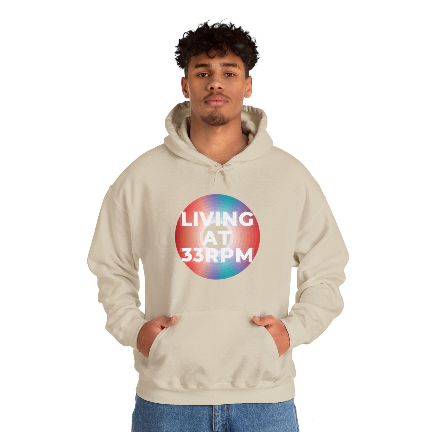 'Living at 33rpm' Men's Hoodie