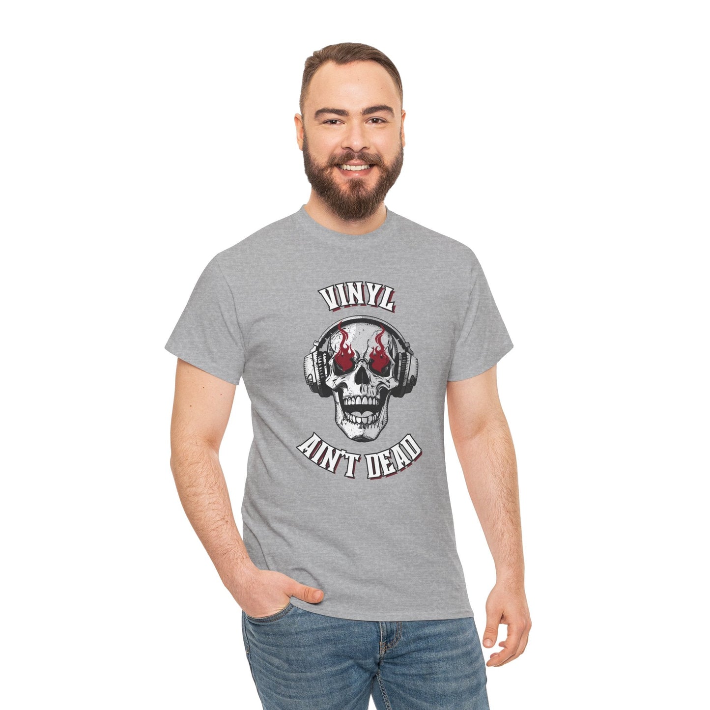 'Vinyl Ain't Dead' Skull Men's T-Shirt