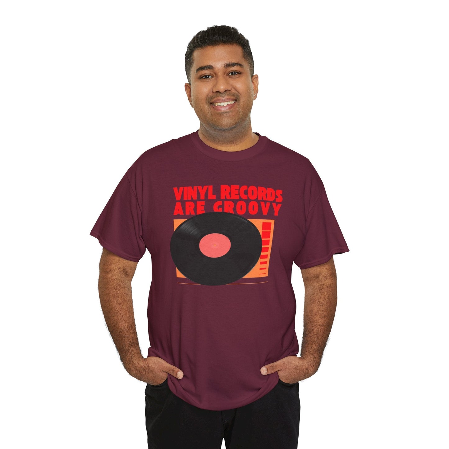 'Vinyl Records Are Groovy' Bold T-Shirt