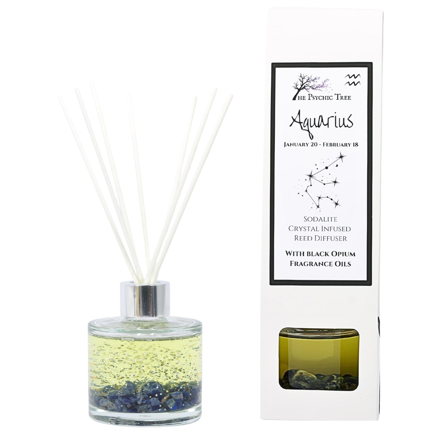 Aquarius - Sign Of The Zodiac Crystal Infused Reed Diffuser