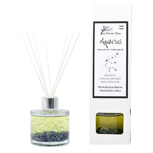 Aquarius - Sign Of The Zodiac Crystal Infused Reed Diffuser