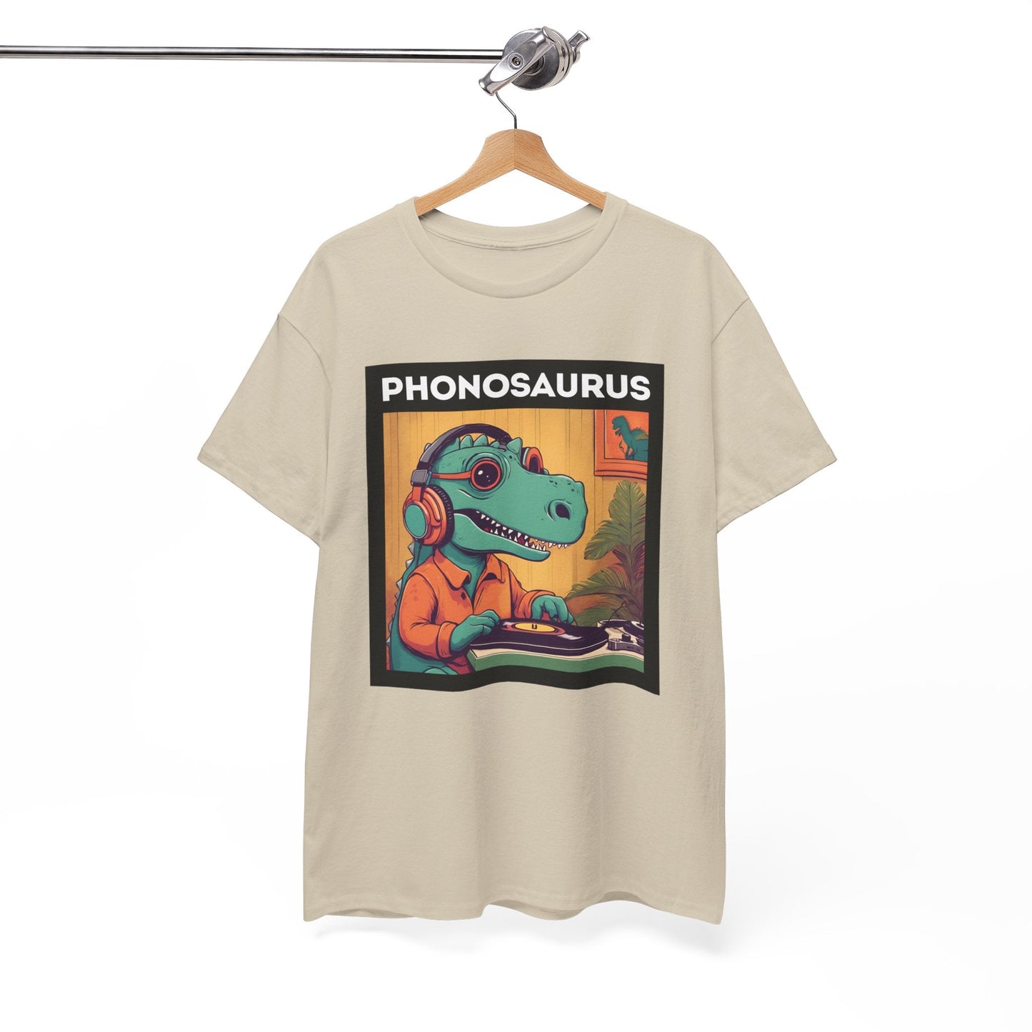 'Phonosaurus' Men's Vinyl T-Shirt