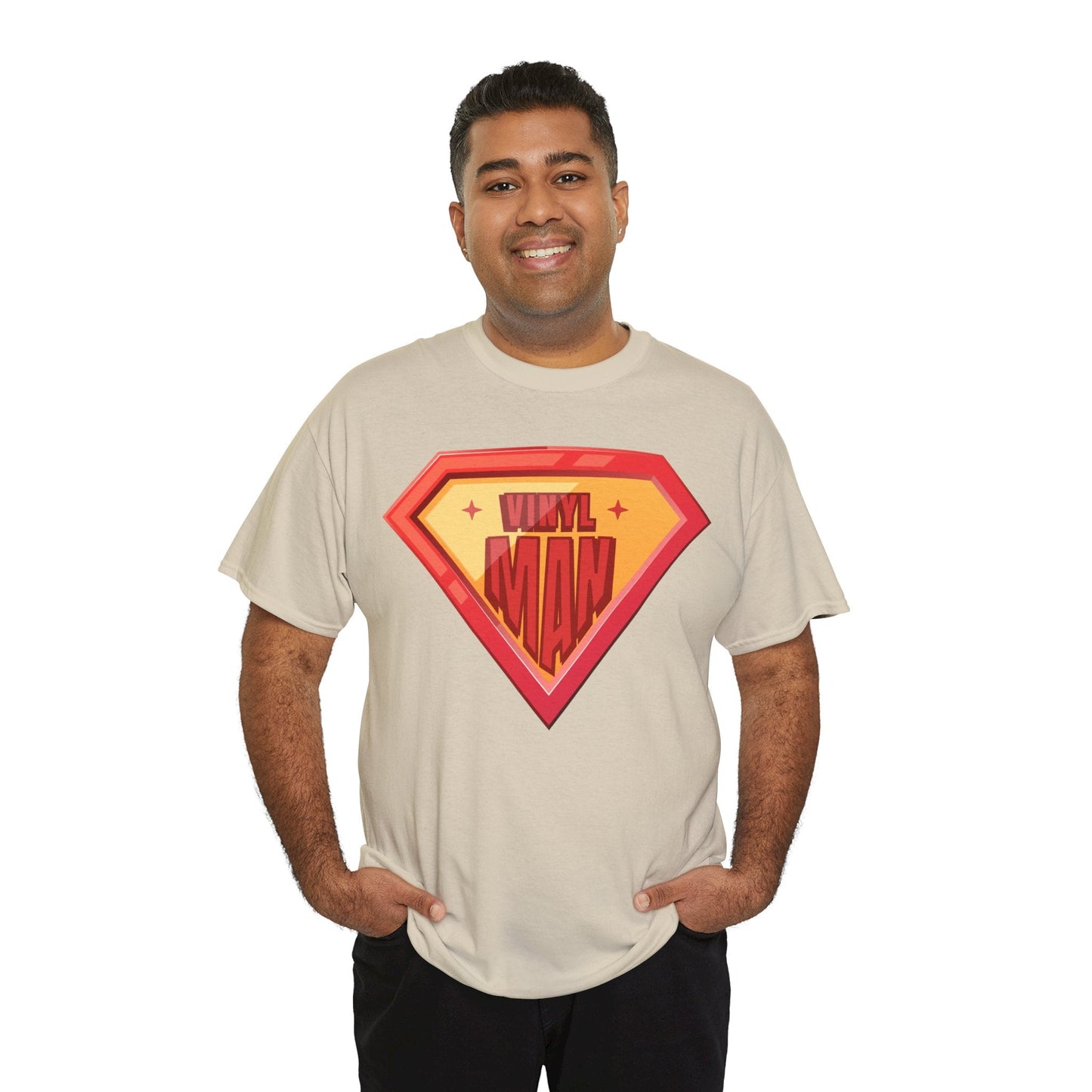 'Vinyl Man' Men's Superhero T-Shirt