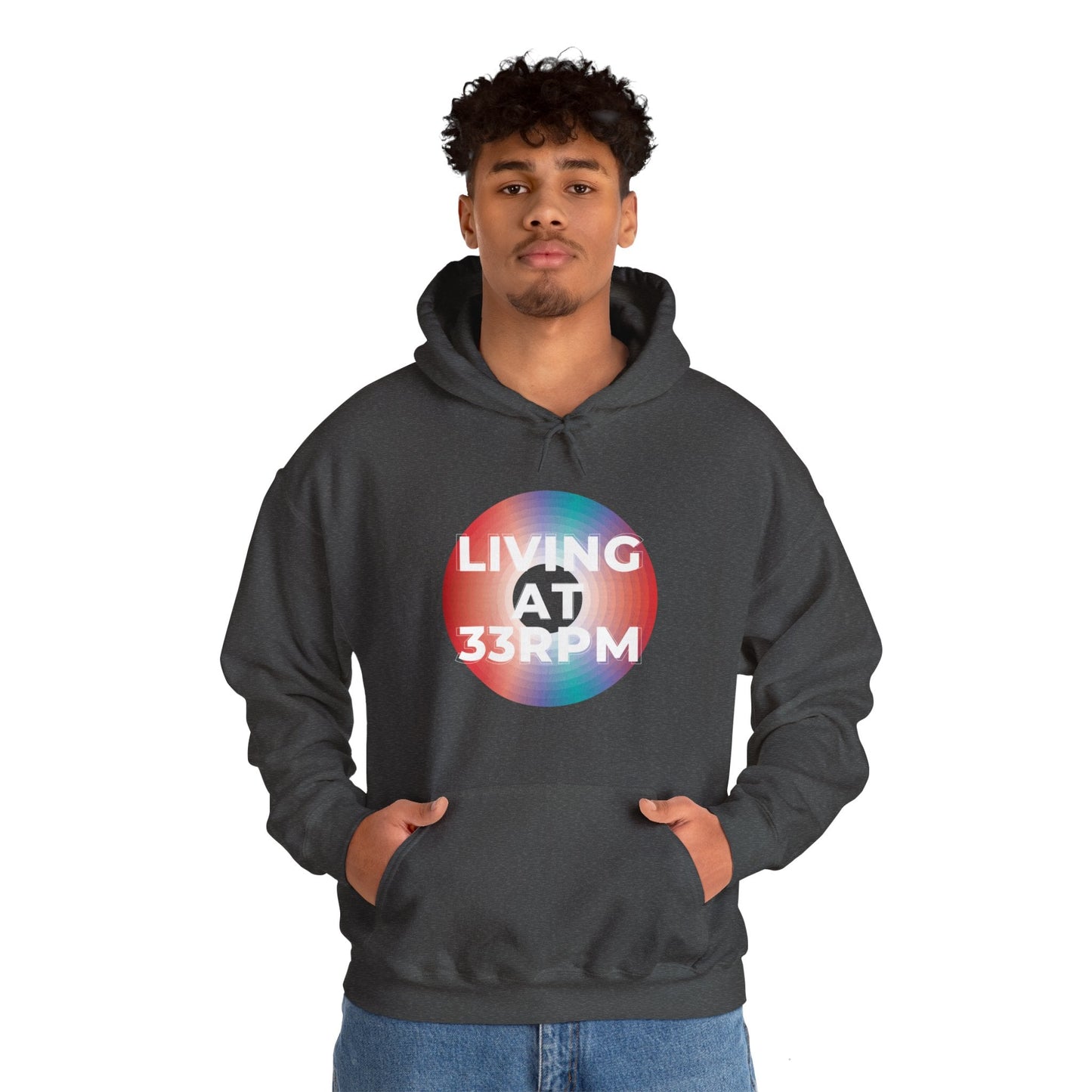 'Living at 33rpm' Men's Hoodie