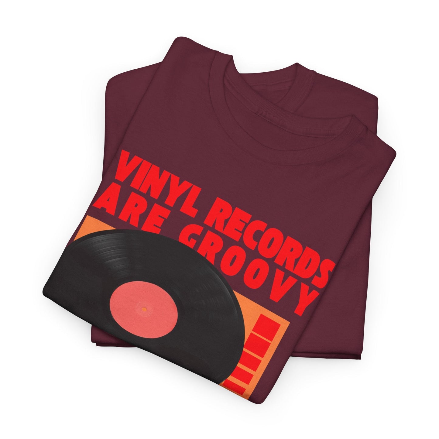 'Vinyl Records Are Groovy' Bold T-Shirt