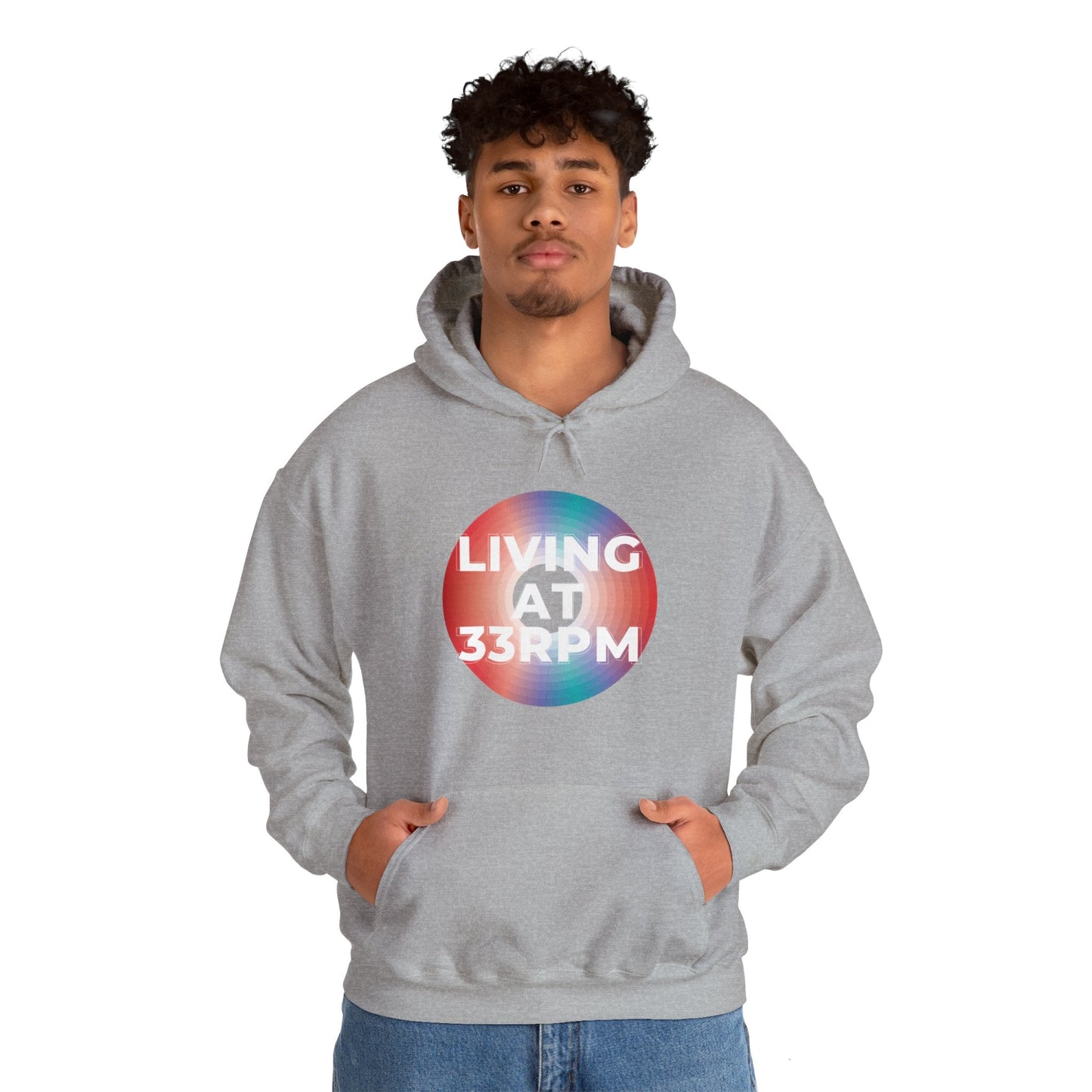 'Living at 33rpm' Men's Hoodie
