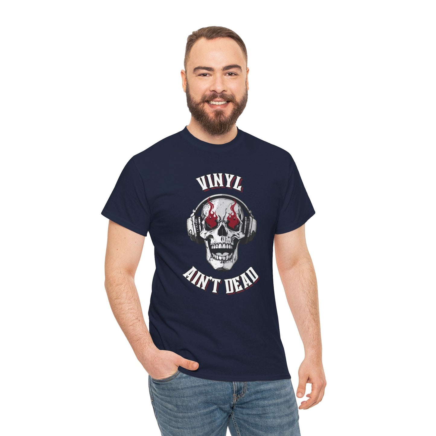 'Vinyl Ain't Dead' Skull Men's T-Shirt