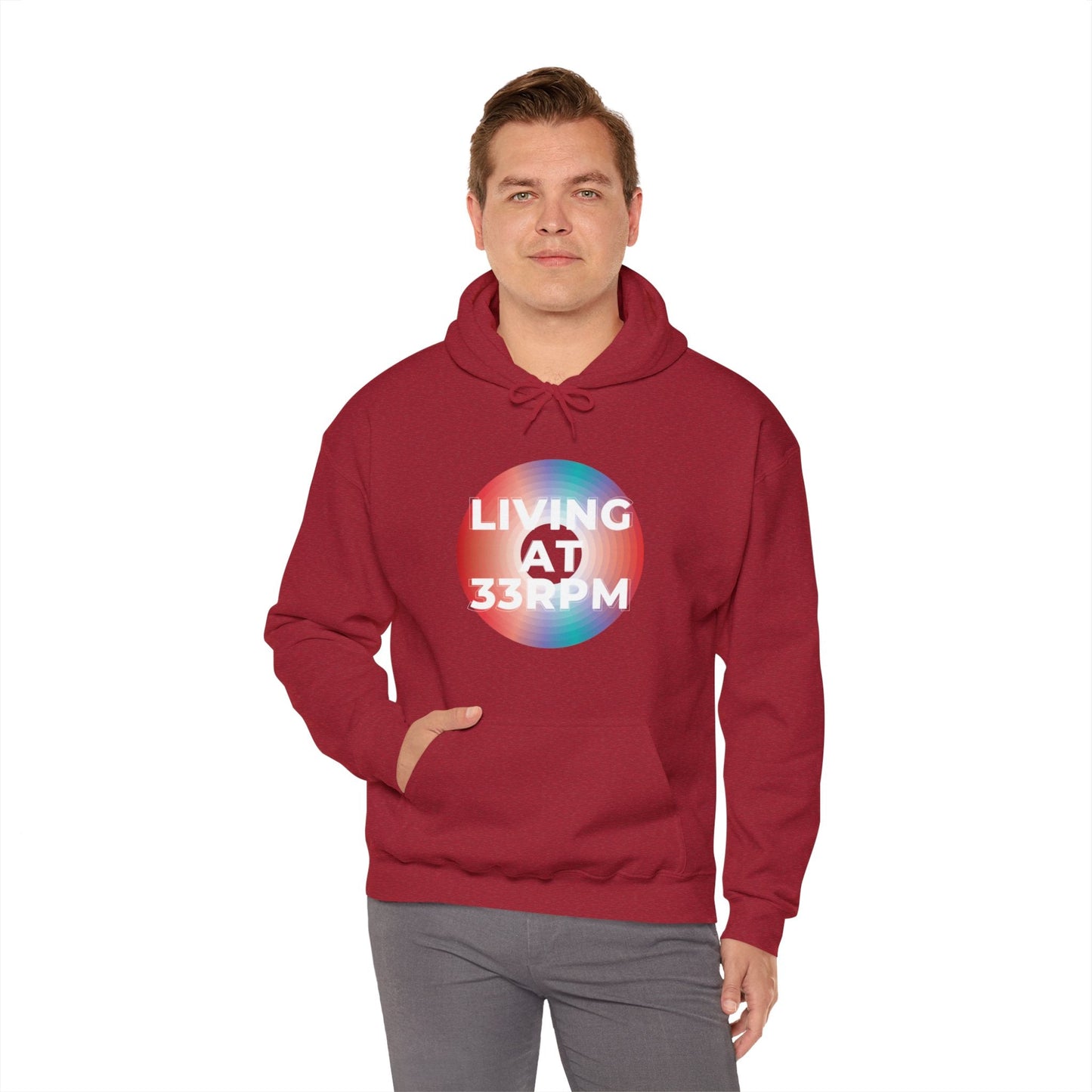 'Living at 33rpm' Men's Hoodie