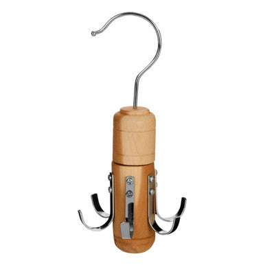 The Dandy Sparrow Cedar Wood 6 Hook Tie And Belt Hanger