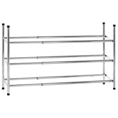 Three Tiers Chrome Shoe Rack