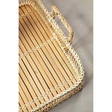 Rustic Rattan/Bamboo Natural Rectangular