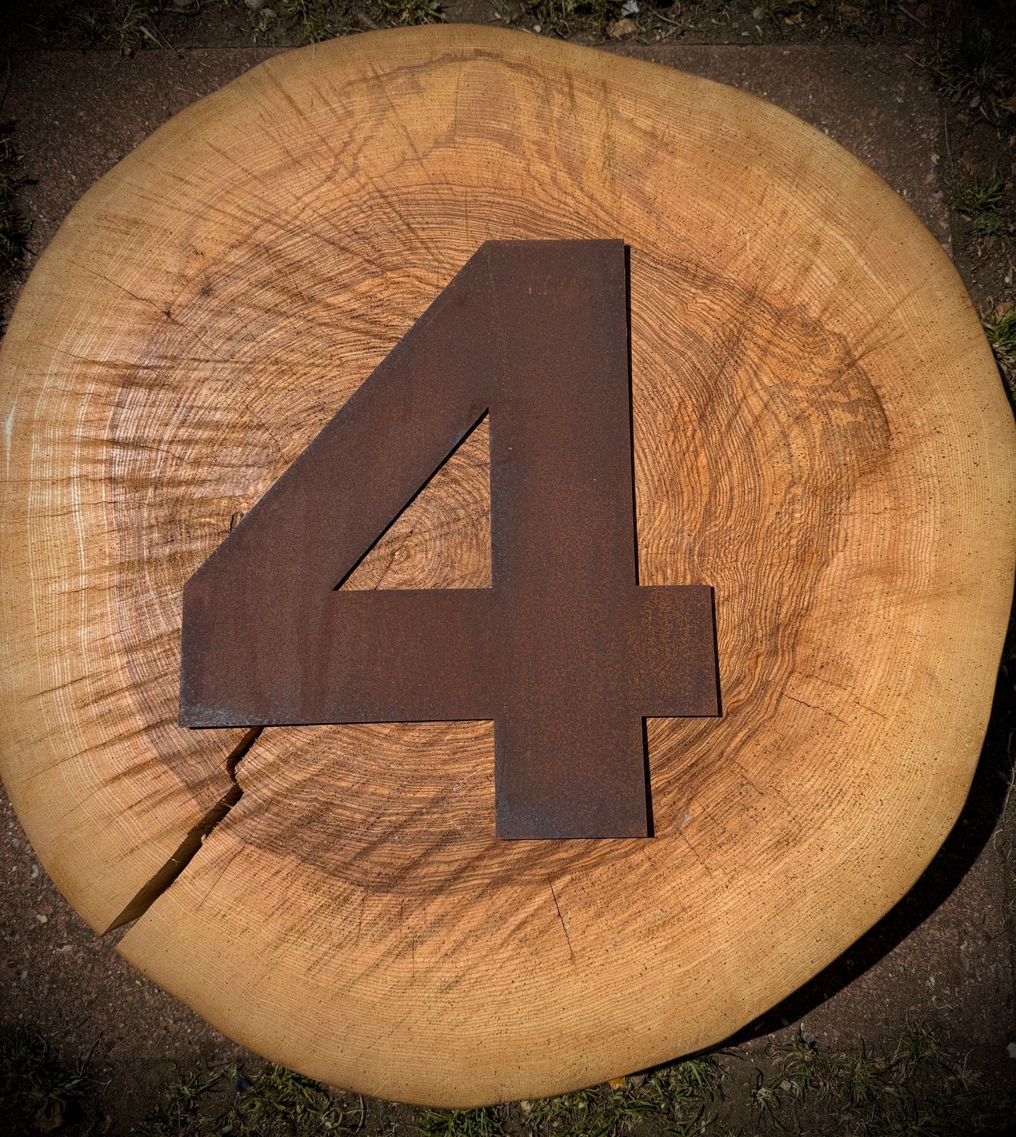 12" Rusty Fat Font Metal Letters A-Z 0-9.