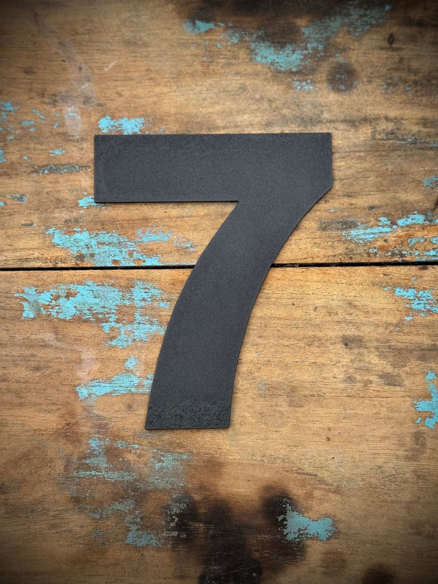 12" and 5" Black Fat Font Metal Letters.