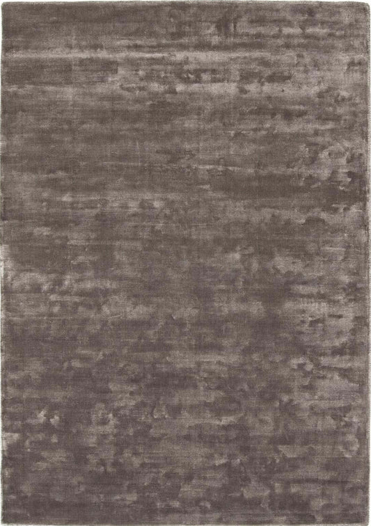 Karma Brown Solid Luxury Viscose Rug
