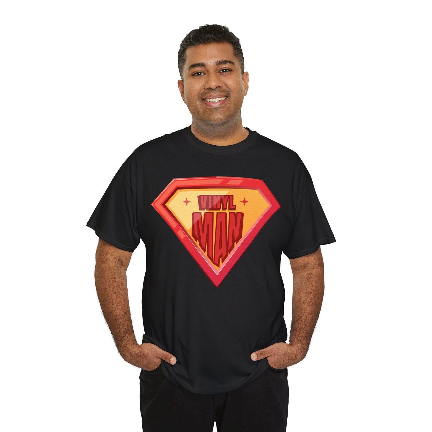 'Vinyl Man' Men's Superhero T-Shirt