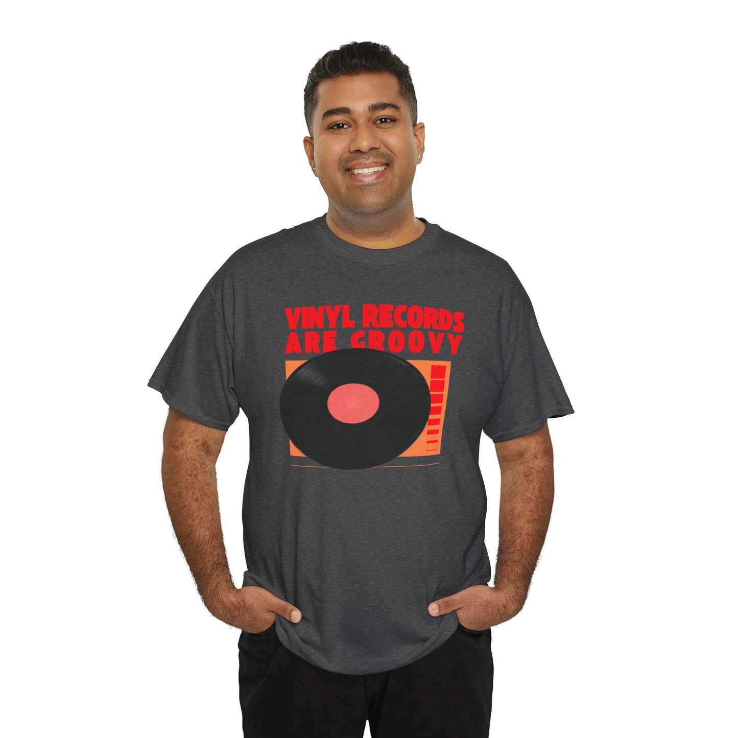 'Vinyl Records Are Groovy' Bold T-Shirt