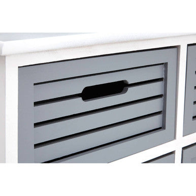 Vermont 6 Grey Drawers Unit