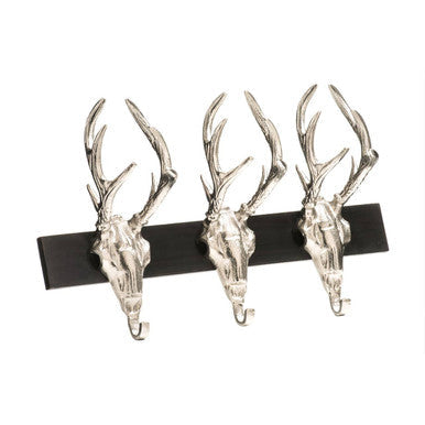 3 Stag Head Wall Mountable Hanger
