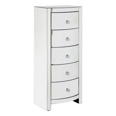 Verona Curved Tall Boy Drawers
