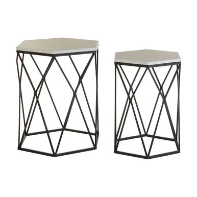 Arcana Set Of Two Hexagonal Side Tables