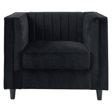 Farah Black Velvet Chair