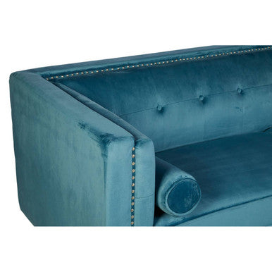 Felisa 3 Seat Blue Velvet Sofa