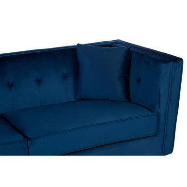 Ferris Three Seater Navy Blue Velvet Sofa