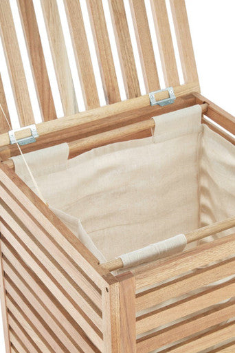 Walnut Wood Laundry Hamper